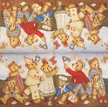 Lautasliina, nalle