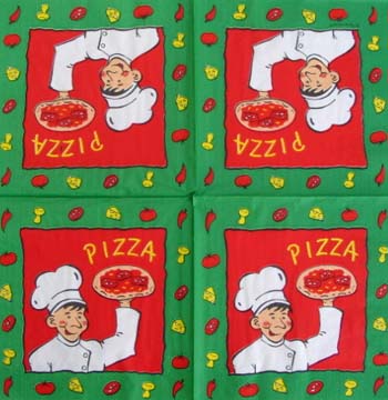 Lautasliina, pizza