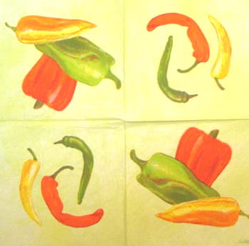 Lautasliina, paprika