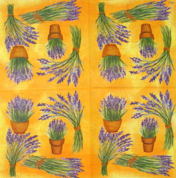 En servett, lavendel