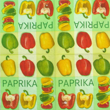 Lautasliina, paprika