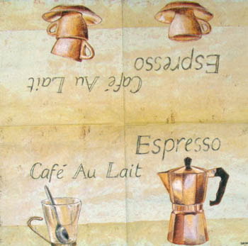 En servett, kaffe
