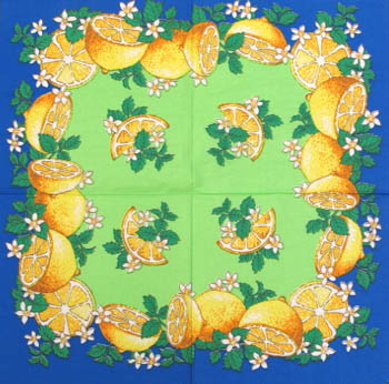 En servett, citroner