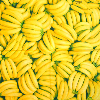 En servett, bananer