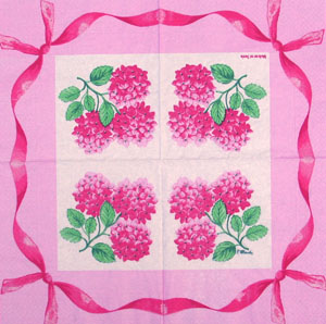 Lautasliina, hortensia