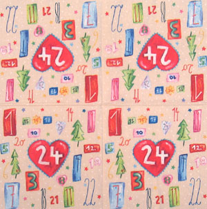 En servett, julkalender