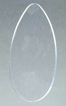 Akrylskivor (6st), OVALA 8 cm