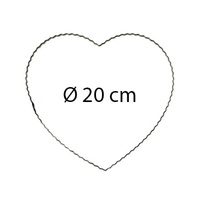 Metallisydän 20 cm hopea (aaltoreuna)