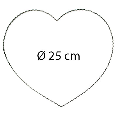 Metallisydän 25 cm hopea (aaltoreuna)