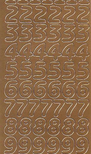 Ääriviivatarra, numerot