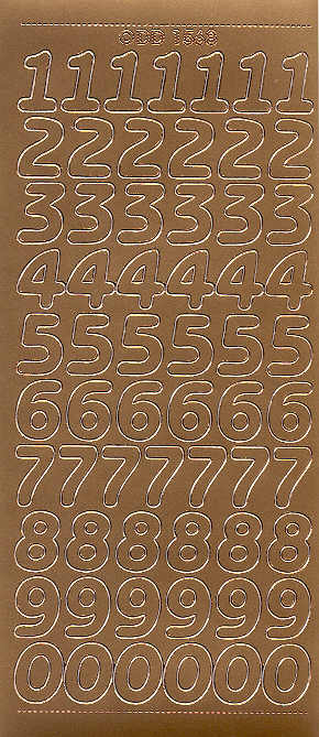 Ääriviivatarra, numerot
