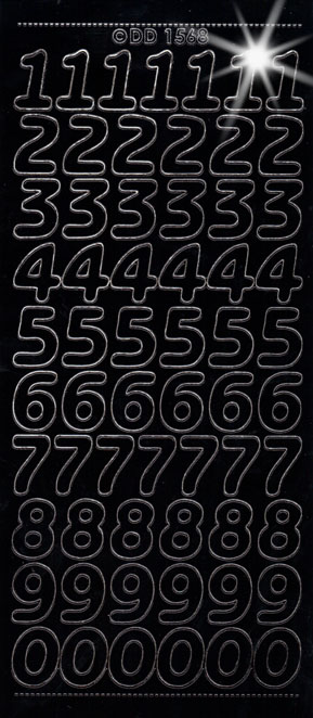 Ääriviivatarra, numerot