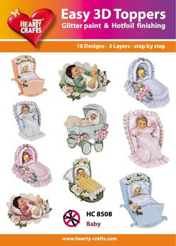 Hearty Crafts Easy 3D Toppers 3D-paketti vauvat