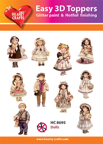 Hearty Crafts Easy 3D Toppers 3D-paketti nuket