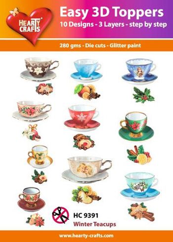 Hearty Crafts Easy 3D Toppers 3D-paketti joulu