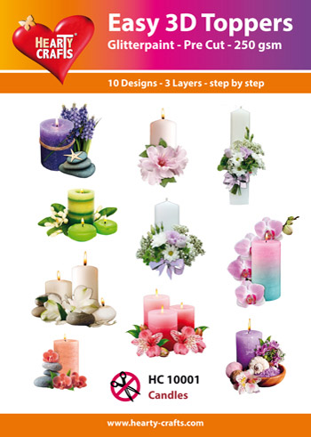 Hearty Crafts Easy 3D Toppers 3D-paketti kynttilät
