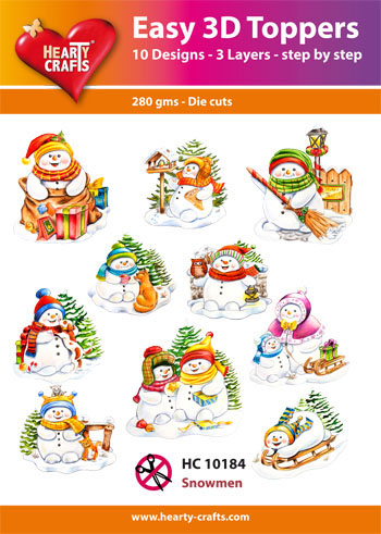 Hearty Crafts Easy 3D Toppers 3D-paketti lumiukko