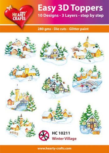Hearty Crafts Easy 3D Toppers 3D-pakettitalvimaisemat