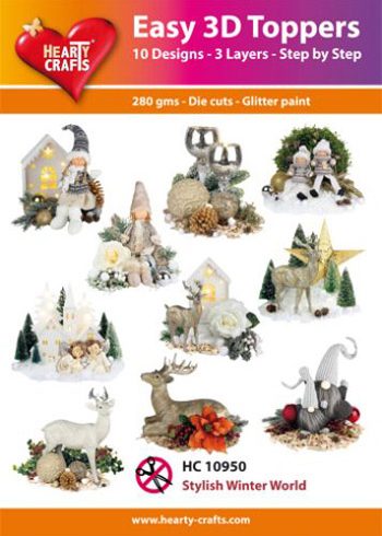 Hearty Crafts 3D-paketti vaalea joulu