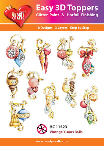 Hearty Crafts 3D-paketti joulupallot