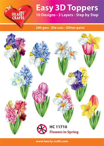 Hearty Crafts 3D-paketti kevätkukat
