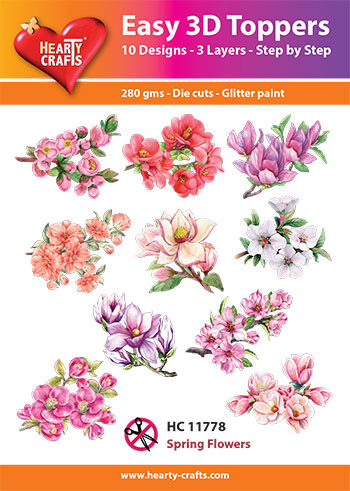 Hearty Crafts 3D-paketti kevätkukat