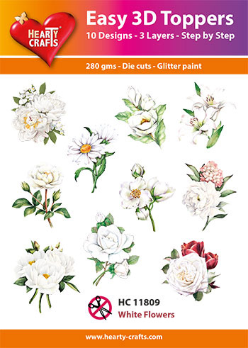 Hearty Crafts 3D-paketti vaaleat kukat
