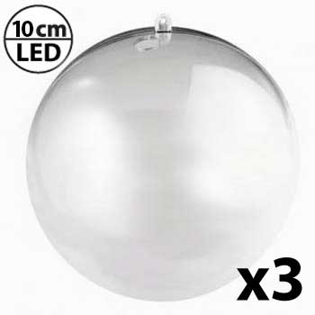 LED Akryylipallot Ø 10 cm (3 kpl)