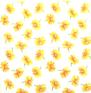 En servett, blommor