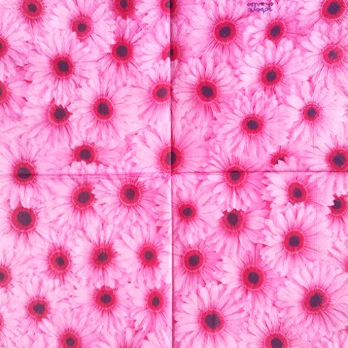 En servett, blommor