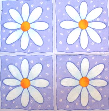 En servett, blommor