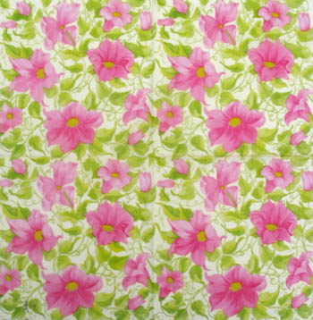 En servett, blommor