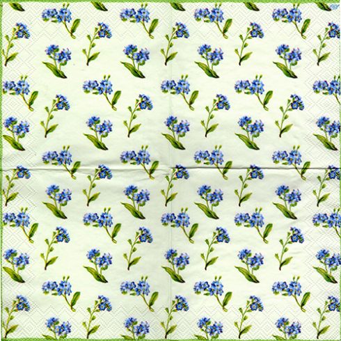En kaffeservett, blommor