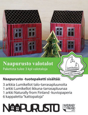 Naapurusto valotalot Punainentupa (3kpl) tarvikepaketti