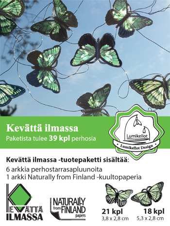 Genomskinliga fjärilar (39st) Dagfjärilsmätare