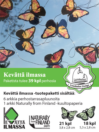 Genomskinliga fjärilar (39st) Vitfläckig guldvinge