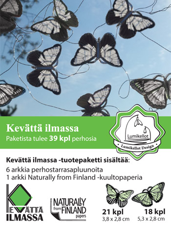 Genomskinliga fjärilar (39st) Luktgräsfjäril