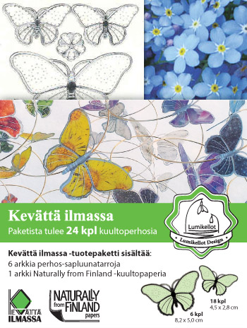 ISO Kuultoperhonen (24kpl) Sinisiipi