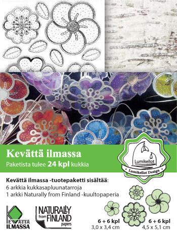 Genomskinliga blommor (24st), VIT