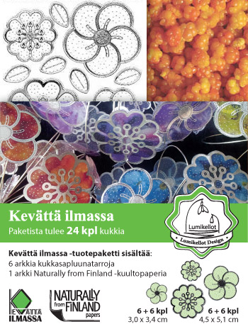 Genomskinliga blommor (24st), ORANGE