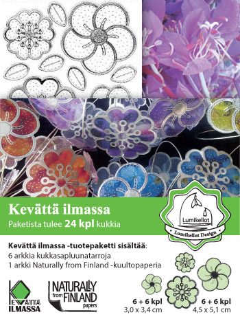 Genomskinliga blommor (24st), LILA