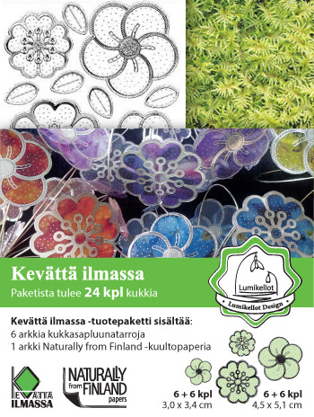 Genomskinliga blommor (24st), LIMEGRÖN