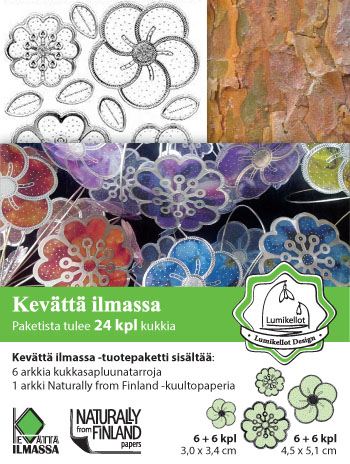 Genomskinliga blommor (24st), KARAMELL