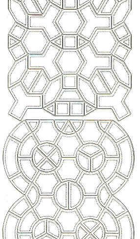 Ääriviivatarra, geometriset kuviot