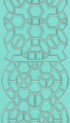 Ääriviivatarra, geometriset kuviot