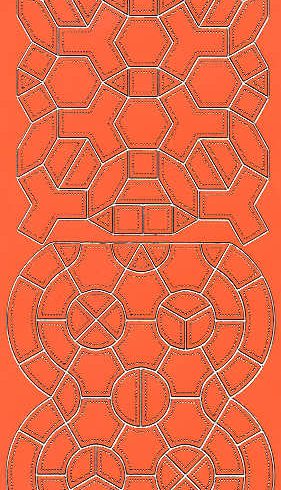 Ääriviivatarra, geometriset kuviot