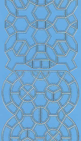 Ääriviivatarra, geometriset kuviot