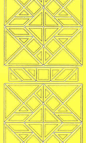 Ääriviivatarra, geometriset kuviot
