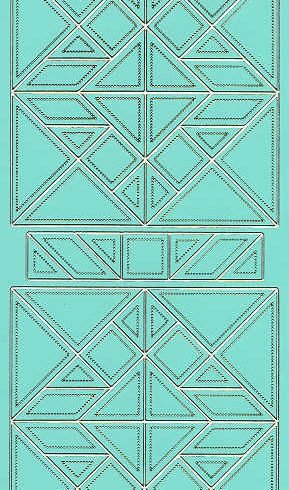 Ääriviivatarra, geometriset kuviot