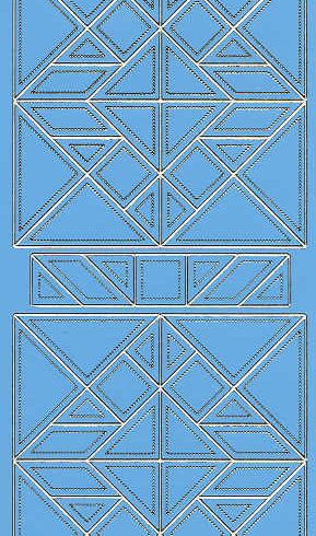Ääriviivatarra, geometriset kuviot
